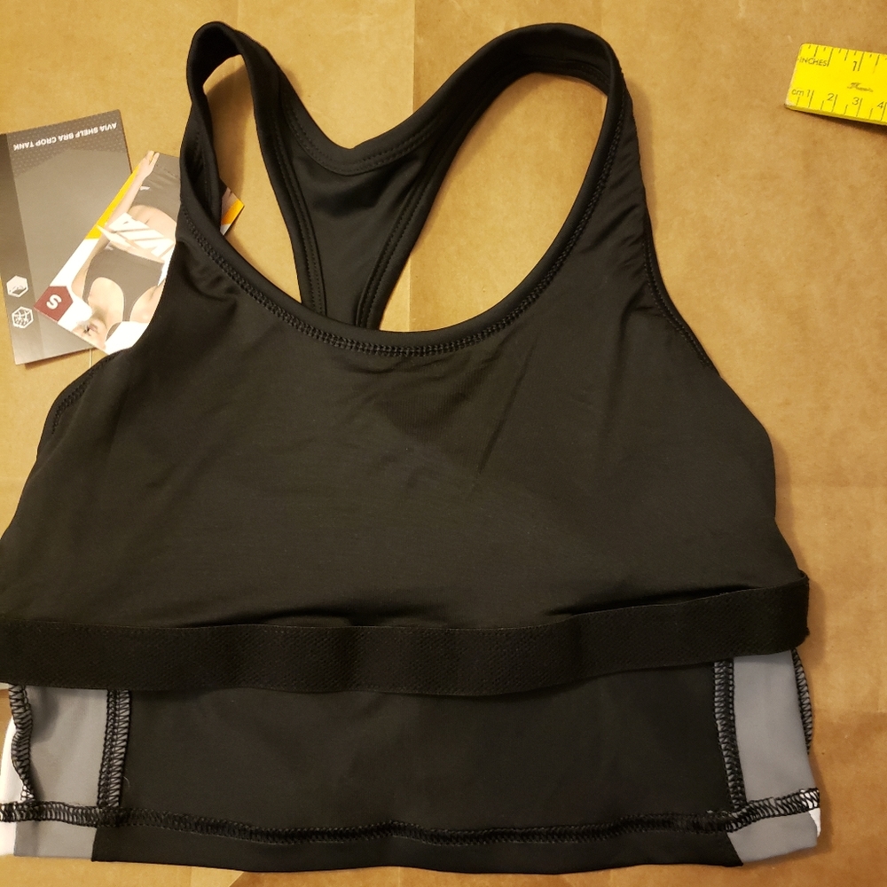 Avia Shelf Bra Crop Tank Two-Tone